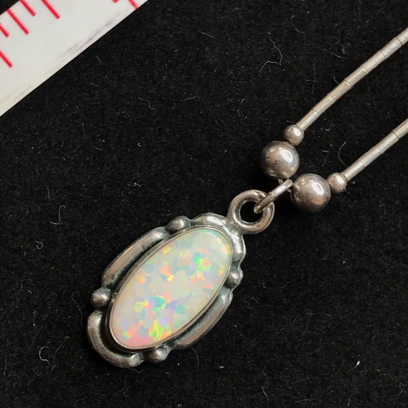 White Opal Necklace - Picture 1 of 2